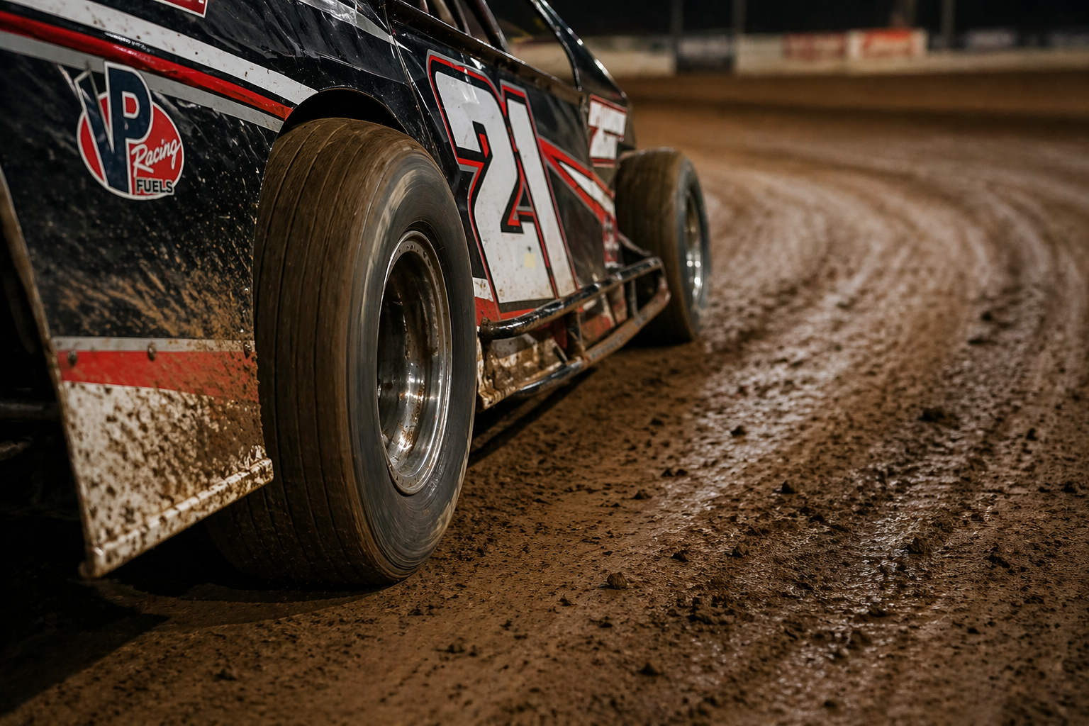 Dirt track racing action at Thunder Valley Speedway